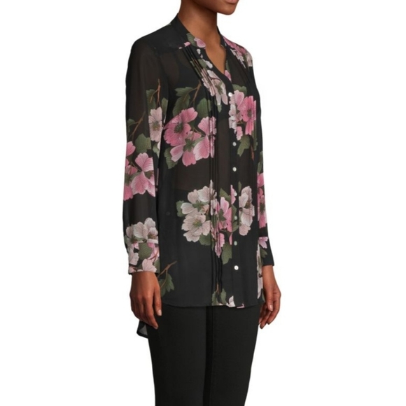 NANETTE NANETTE LEPORE Floral-Print Long-Sleeve Shirt - Picture 2 of 10